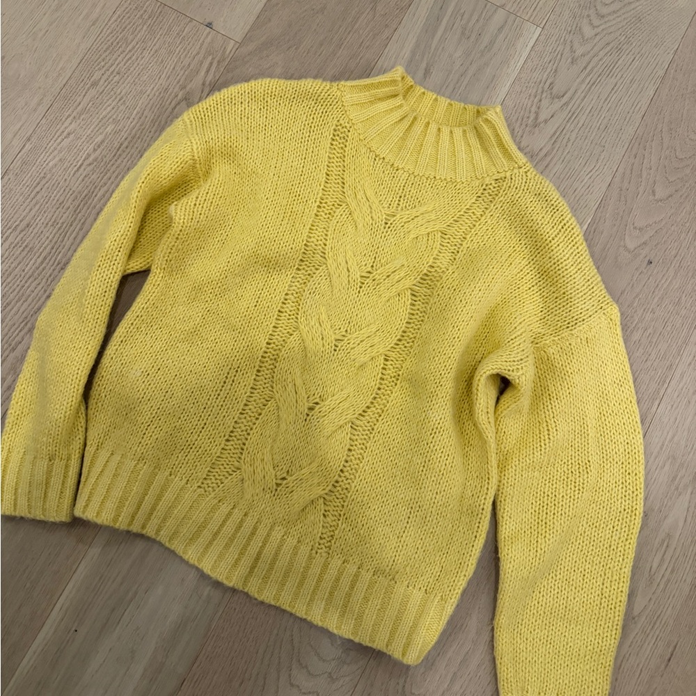 Canary yellow knit sweater
